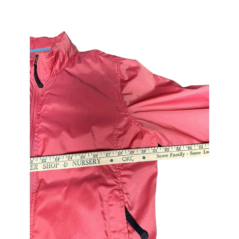 Vtg LL Bean Full‎ Zip Women XL Windbreaker Jacket Salmon Pink Hooded Coat 0BUX3 - Picture 10 of 15